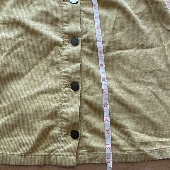 Light Brown/Cream Corduroy Button Skirt - Picture 4 of 4
